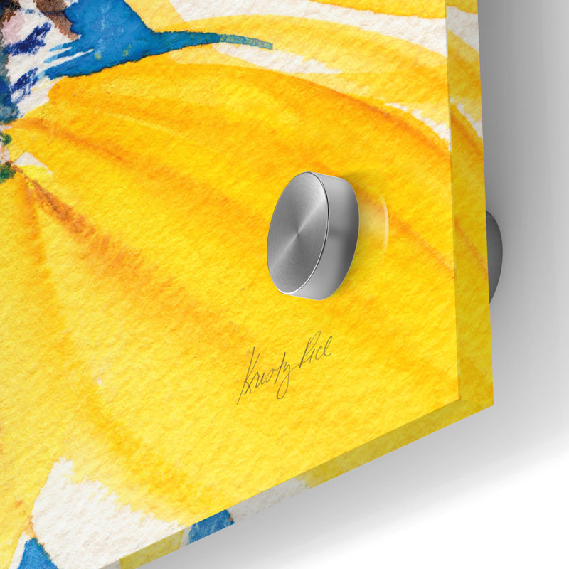Art mural en verre Winston Porter «Sunny 1» par Kristy riz, H 24 po x l 24 po x P 0,2 po