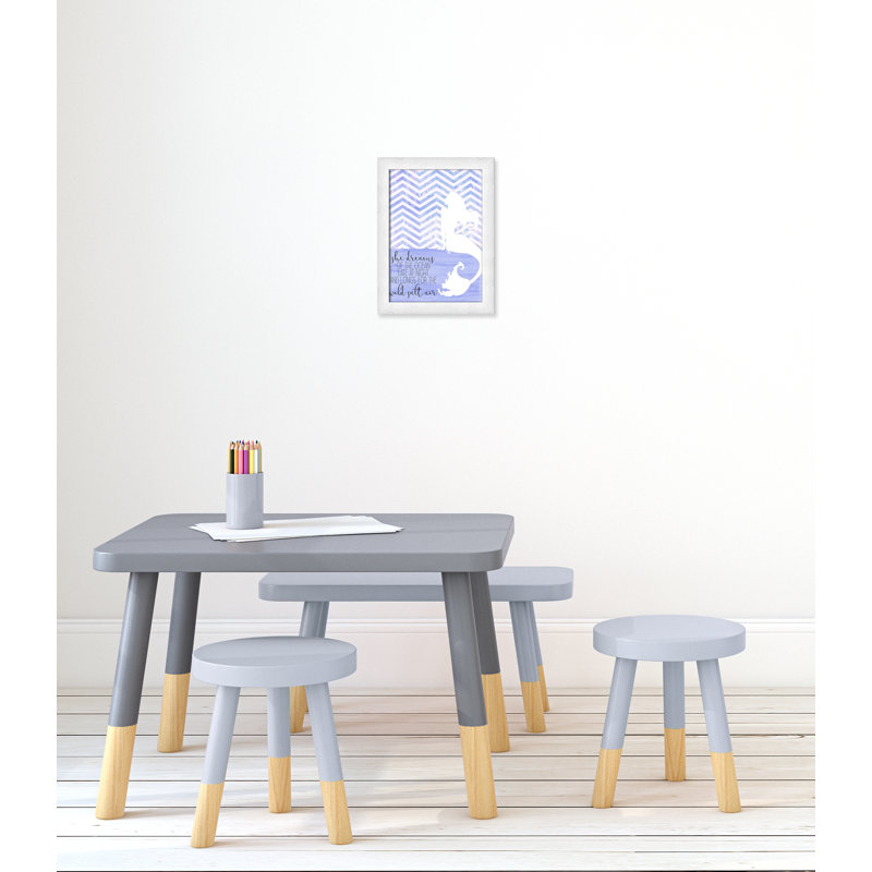 Adhésif décoratif She Dreams, H 14 po x l 10 po x P 0,6 po, Encadré plat à grain de bois blanc