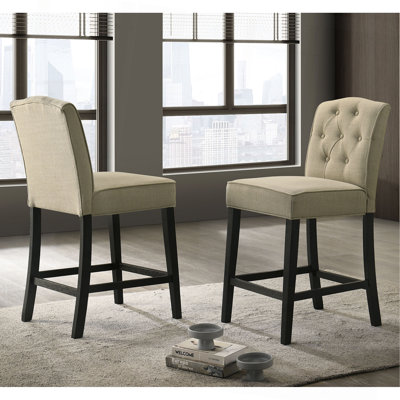 Ensemble de 2 chaises rembourrées en tissu