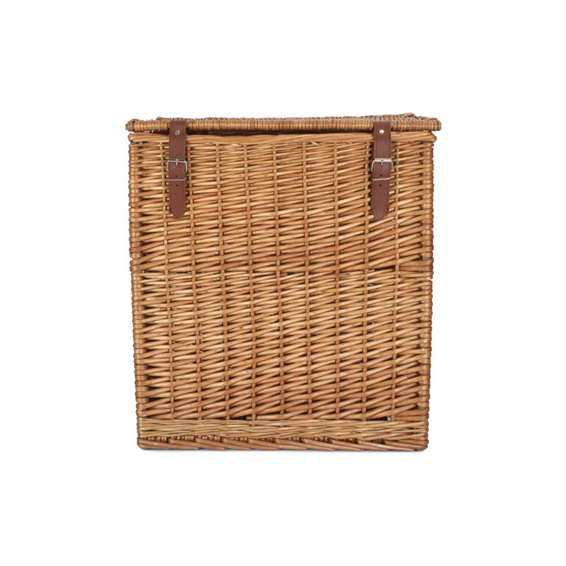 Wicker Vintner Hamper Storage Basket, 50cm H x 46cm W x 37cm D, Double Steamed