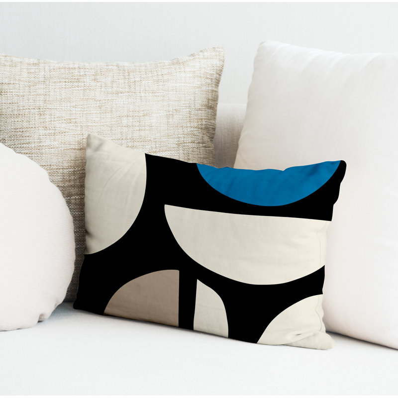 Iona Geometric Reversible Throw Pillow, Turquoise, 14"H x 20"W