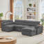 Canapé modulaire en tissu avec repose-pieds-1729007074