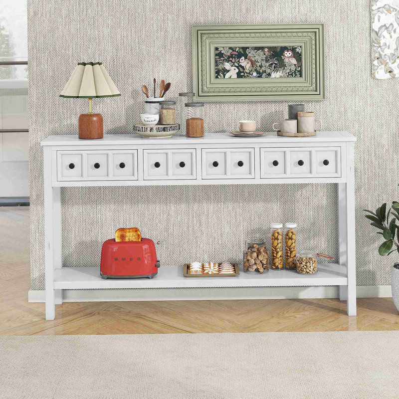 Console Rustic, Blanc