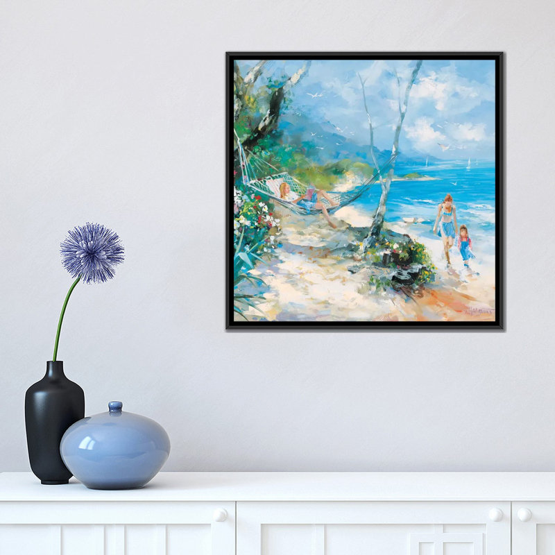 «Serenity», reproduction sur toile, H 18 po x l 18 po x P 1,5 po, Toile avec cadre noir, Pas de tapis