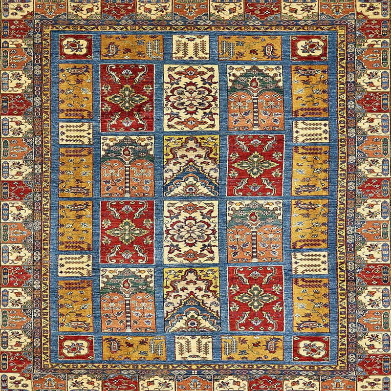 Tapis abstrait moderne 368, Carré 4 pi