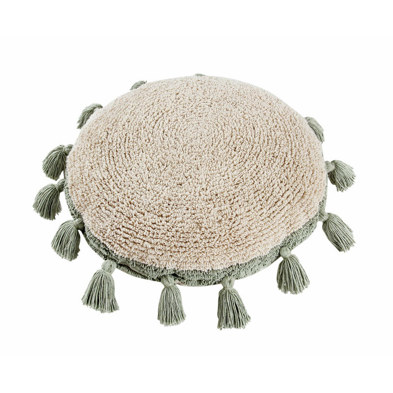 Circle Circular Pillow Cover & Insert, Green