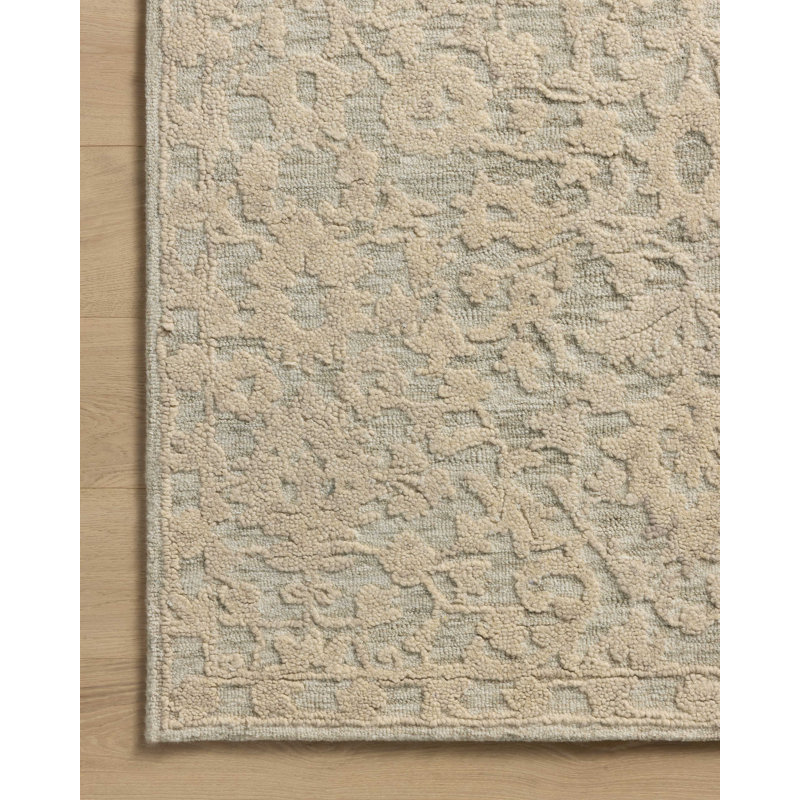 Tapis sauge / ivoire Charlton Home® Galit, Rectangle 3 pi 6 po x 5 pi 6 po