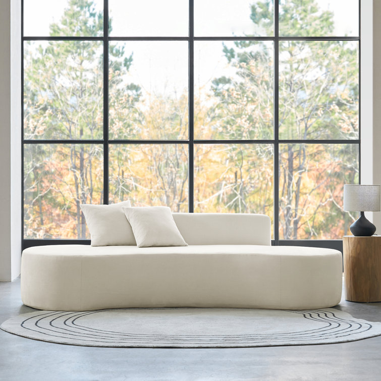Nerio Modern 94" Compressed High-density Foam Sofa With 2 Pillow and No Assembly Needed