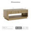 Cylora 45.6" Coffee Table with 2-Drawer