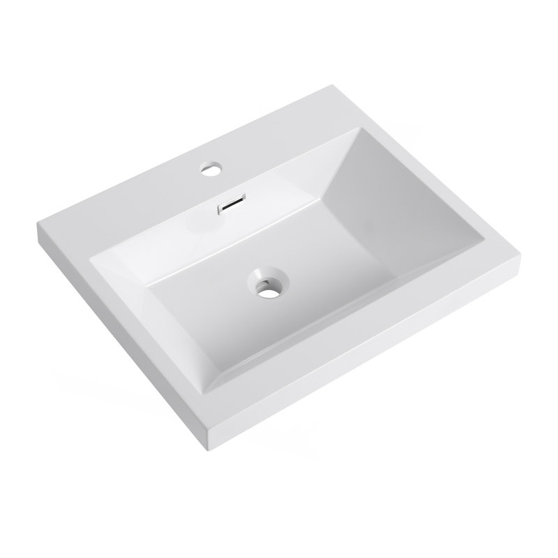 24" Bathroom  Resin Sink