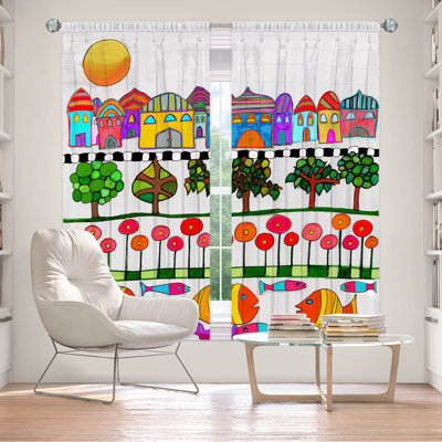 Paire de rideaux obscurcissant avec passe-tringle Delaughter Room