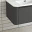 Meuble-lavabo flottant gris de 30 po avec lavabo en céramique blanc, poignée angulaire à 45 po pour poignée, tiroir à fermeture en douceur, contreplaqué imperméable, rangement organisé, conception américaine, installation murale rapide-806211243