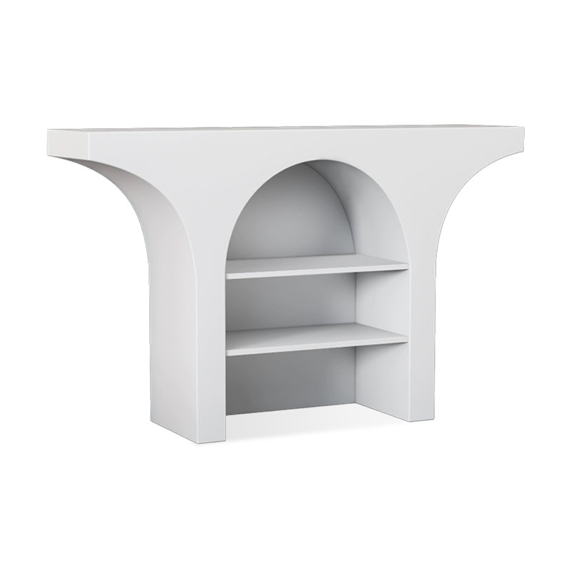 White Manufactured Wood Freestanding Fireplace