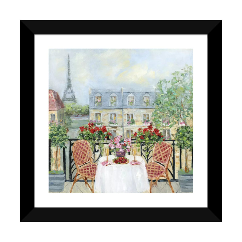 Toast to Paris par Sally Swatland - reproduction d'art, Black Paper, Blanc, H 24 po x l 24 po x p 1 po