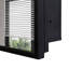 Armoire de salle de bain et de salon polyvalente à fixation murale ou encastrée avec matériau en poudre de fer noir et tablettes amovibles