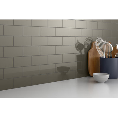 Catch Silicon 3 in. x 6 in. Glossy Ceramic Wall Tile (16.59 sq. ft./Case)