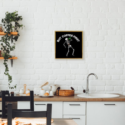 Cadre flottant «But Coffee First Skeleton», conception par Jedco Brands, Inc.