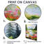 Fleur rose, rivière dans la forêt I - Fleurs, salon d'art mural-1132875178-1132875179