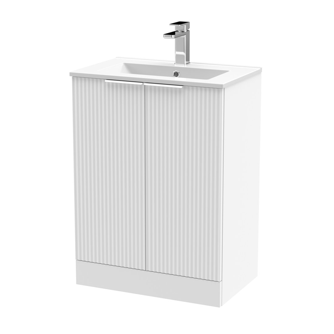 Fluted 605mm Single Vanity