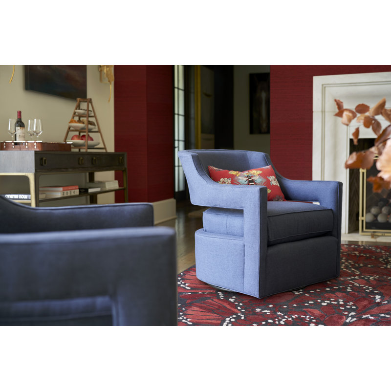 Phoebe 29.5" W Swivel Armchair, Perigold Banks Organza