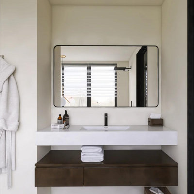 Chassin Wall Mount Bathroom Rectangular Vanity Mirror (Horizontal/Vertical)