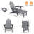 Adirondack Folding Recliner With Retractable Footrest, HDPE Weather-Resistant Recliner.-306348756