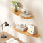 Ensemble de 2 tablettes murales en bois de sapin naturel Live Edge