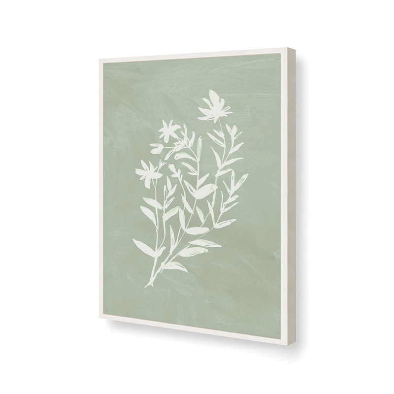 Reproduction d'art «Botanical Toss I» par Dogwood, L 24 po x H 32 po, White, Impression encadrée