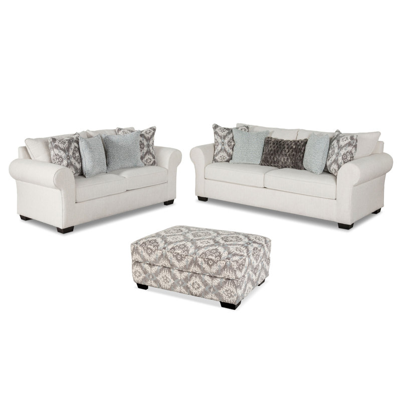 Ensemble de canapé et repose-pieds Dunster Beardsley, 3 pièces: causeuse, canapé, repose-pieds