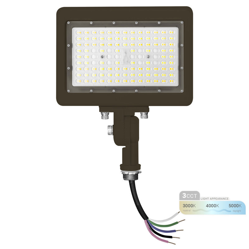 LED Flood Light 90W 12600 Lumens Outdoor Adjustable Knuckle Mount Security Light  3CCT, Oil Rubbed Bronze
