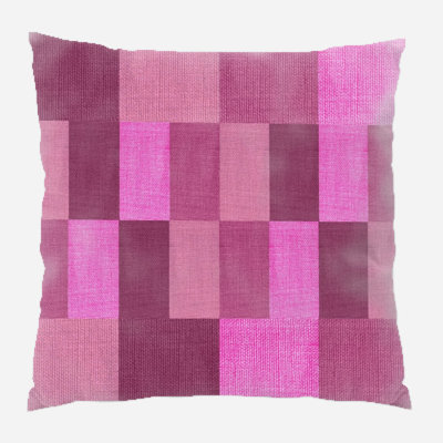 Fabric Geometric Microsuede Reversible Throw Pillow