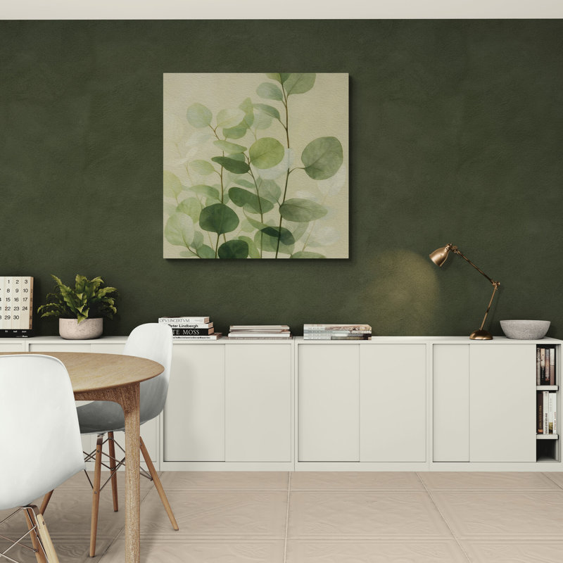 Eucalyptus Foliage Green Wall Art - Canvas Framed Print, 61 cm H x 61 cm W