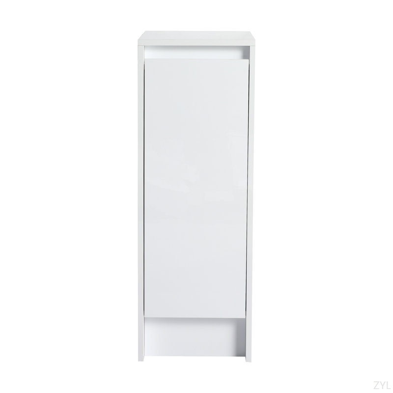 Armoire de rangement autoportante 12 po, à fermeture douce, blanc brillant (emballage KD)