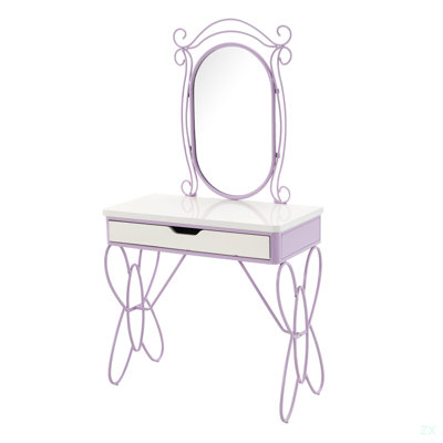 Ensemble de meuble-lavabo en cuir synthétique blanc et clair Priya II