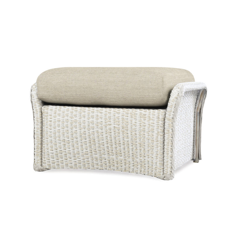 Weekend Retreat Outdoor Ottoman, Remy Cloud, White
