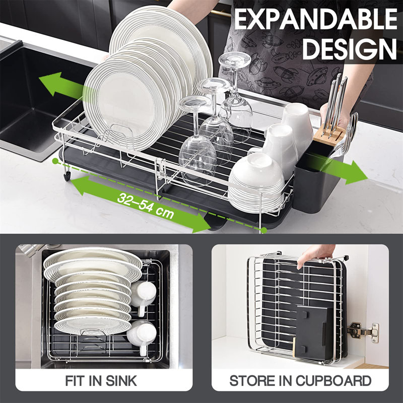 Squires Adjustable Stainless Steel Dish Rack