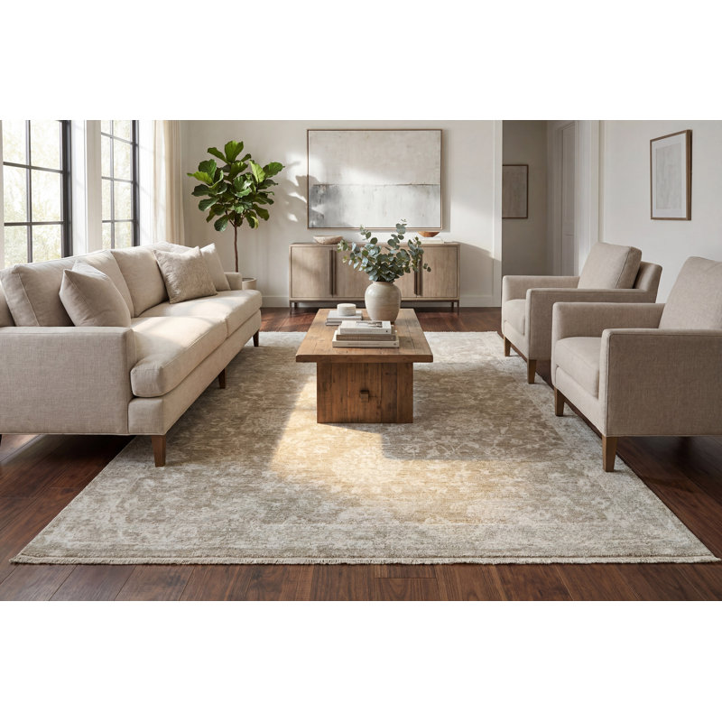 Stamey 12502-981 LT GRIS / BEIGE / IVOIRE, Rectangle 9 pi 2 po x 12 pi 10 po