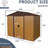 8ft X 4ft Metal Storage Shed With Air Flow Function - Coffee For Backyard Weather- Patio Area-118124228-118124229