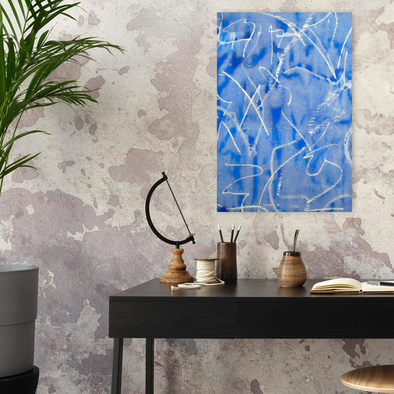 Art mural abstrait contemporain Skywriting, H 24 po x l 16 po