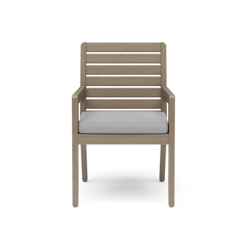 Chaise de salle à manger d'extérieur Sustain avec accoudoirs (ensemble de 4)