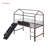 Wanetta LucentRustic Bunk Bed With Ladder And Slide, Pine Wood And MDF-565467566