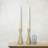 Battery Operated 3D Wick Taper Candles with Metal Holders