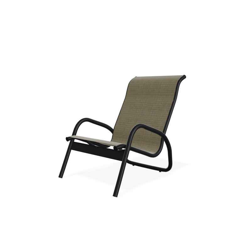 Chaise longue de jardin empilable en aluminium Gardenella, Pierre Elevation, Bois de plage
