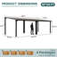 Pavillon de jardin 10 po x 24 pi avec structure en aluminium et toit incliné incliné-118215450