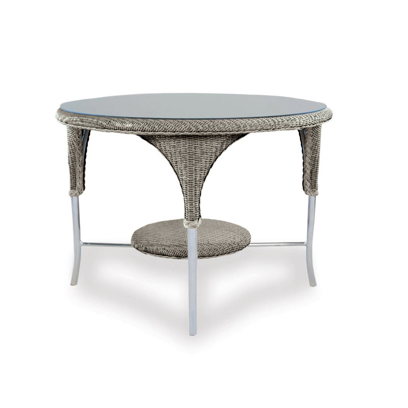 Universal Loom Accessories Outdoor Round Dining Table, Pewter