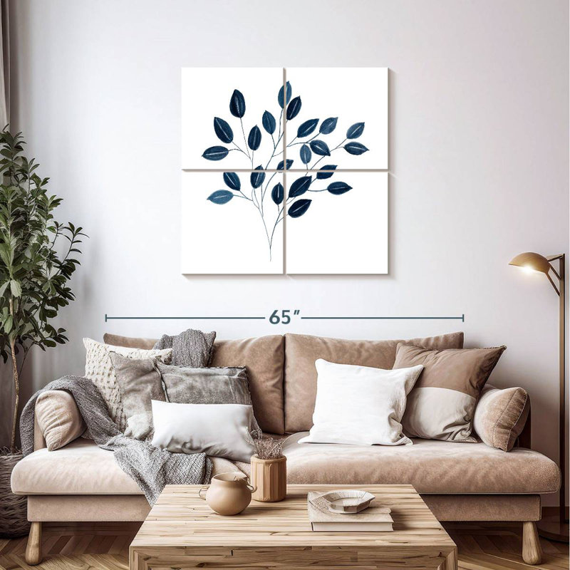 Harnek Navy Leaves I