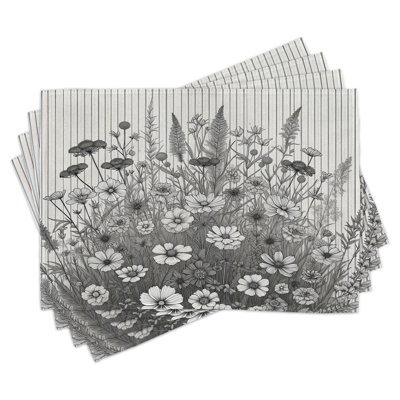 Polyester Floral Rectangle Placemat