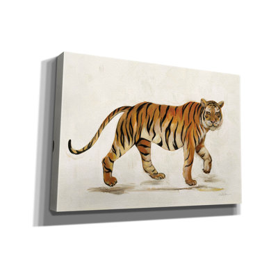 «Wall Tiger Light» Epic Graffiti par Silvia Vassileva, art mural sur toile, 26 po x 18 po