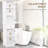 Kleankin Slim Bathroom Storage Cabinet, Tall Bathroom Cabinet