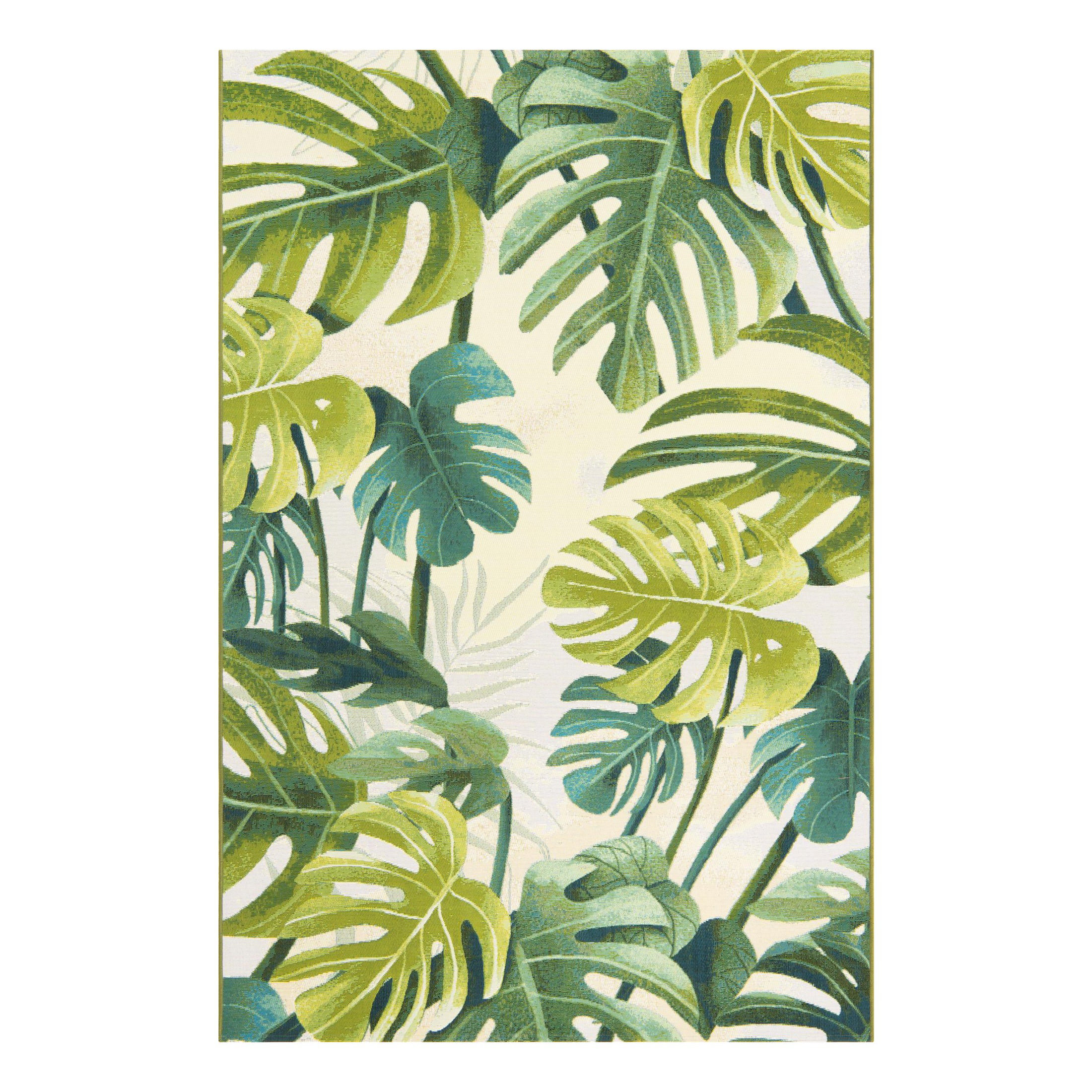 Beachcrest Home Cindina Floral Indoor / Outdoor Area Rug in Green ...